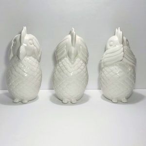 Ceramic Rooster “Wise Monkeys” - Accent Home Decor